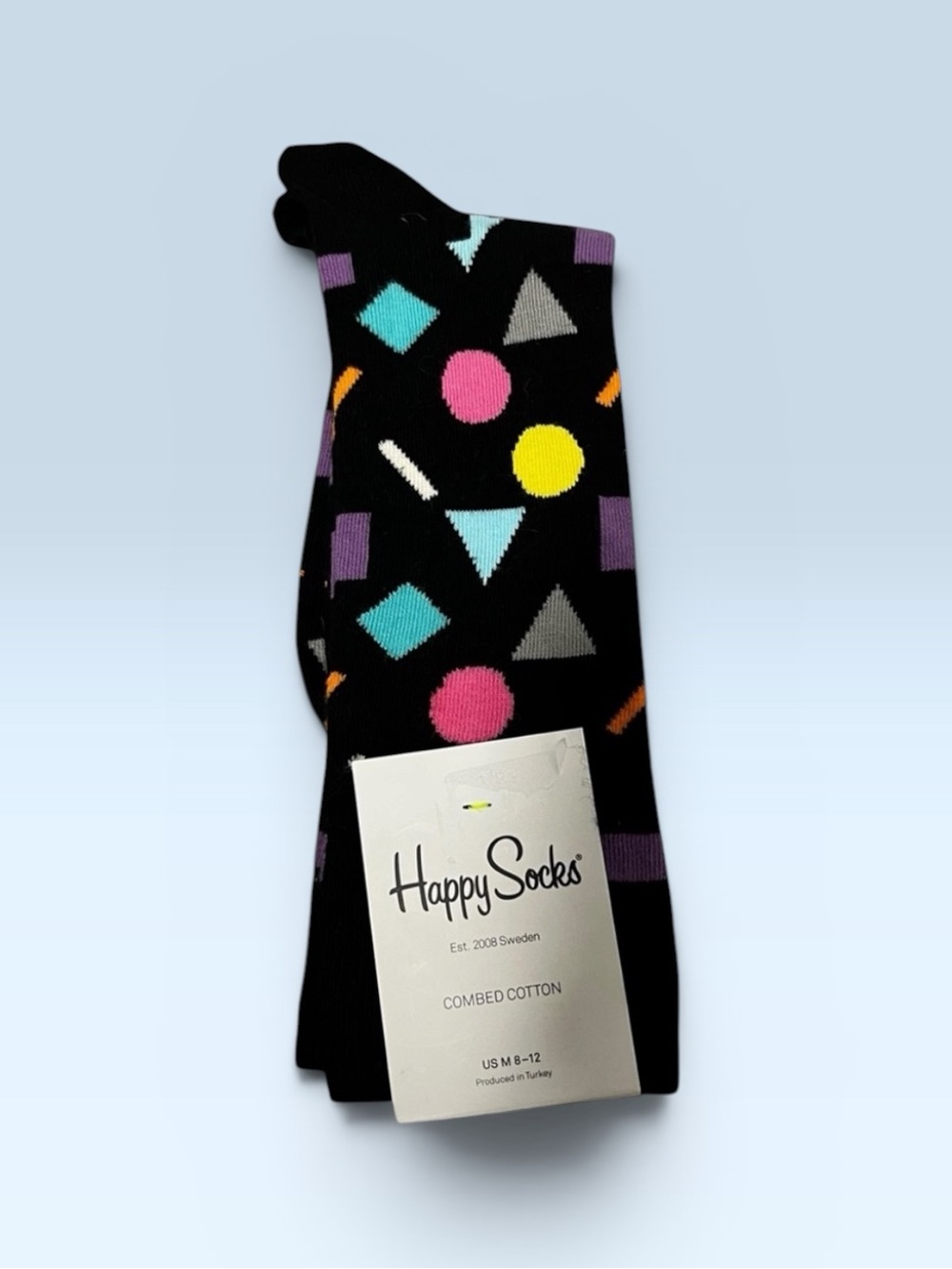 Happy Socks Men's Colorful Geometric Dress Socks